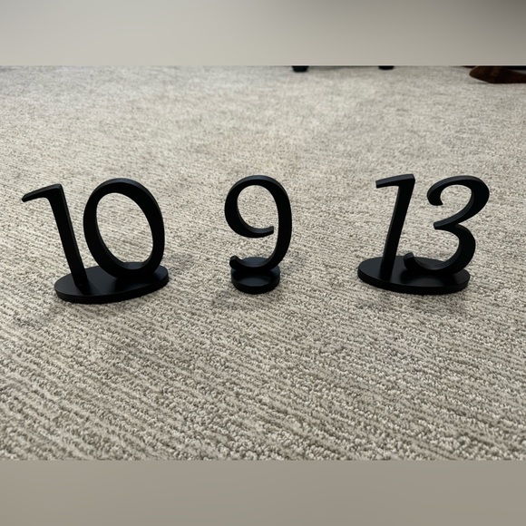 Table Markers for Wedding! Black Painted Wood. - Picture 2 of 6